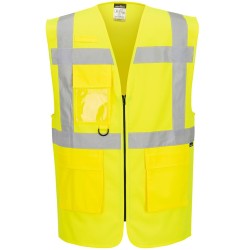 Gilet Haute Visibilité Grande Taille PORTWEST - Norme EN 20471 Classe 2, Multipoches, Confort Optimal