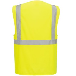 Gilet Haute Visibilité Grande Taille PORTWEST - Norme EN 20471 Classe 2, Multipoches, Confort Optimal