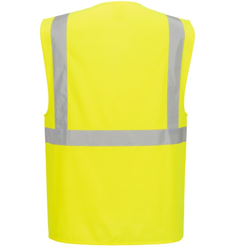 Gilet Haute Visibilité Grande Taille PORTWEST - Norme EN 20471 Classe 2, Multipoches, Confort Optimal