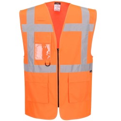Gilet Haute Visibilité Grande Taille PORTWEST - Norme EN 20471 Classe 2, Multipoches, Confort Optimal