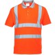 Polo de travail orange Manches Courtes haute visibilité EN 20471