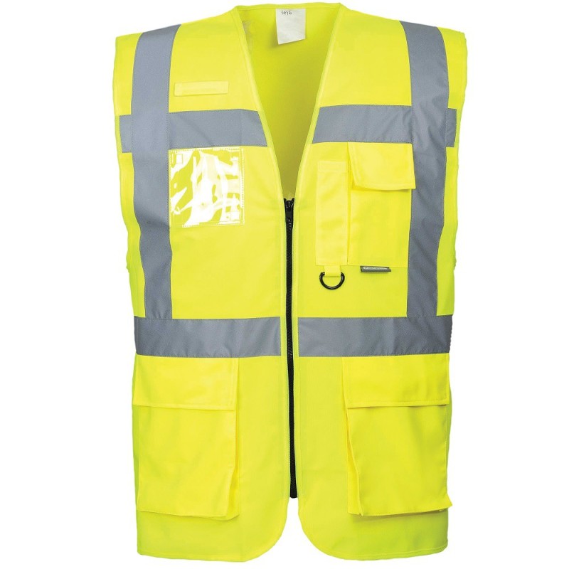 Gilet haute visibilité jaune multipoche Norme EN 20471