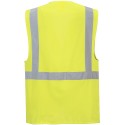 Gilet haute visibilité jaune multipoche Norme EN 20471