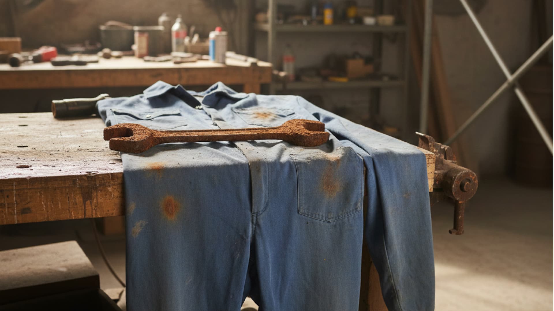 Enlever une tache de rouille sur une blouse ou un pantalon de travail