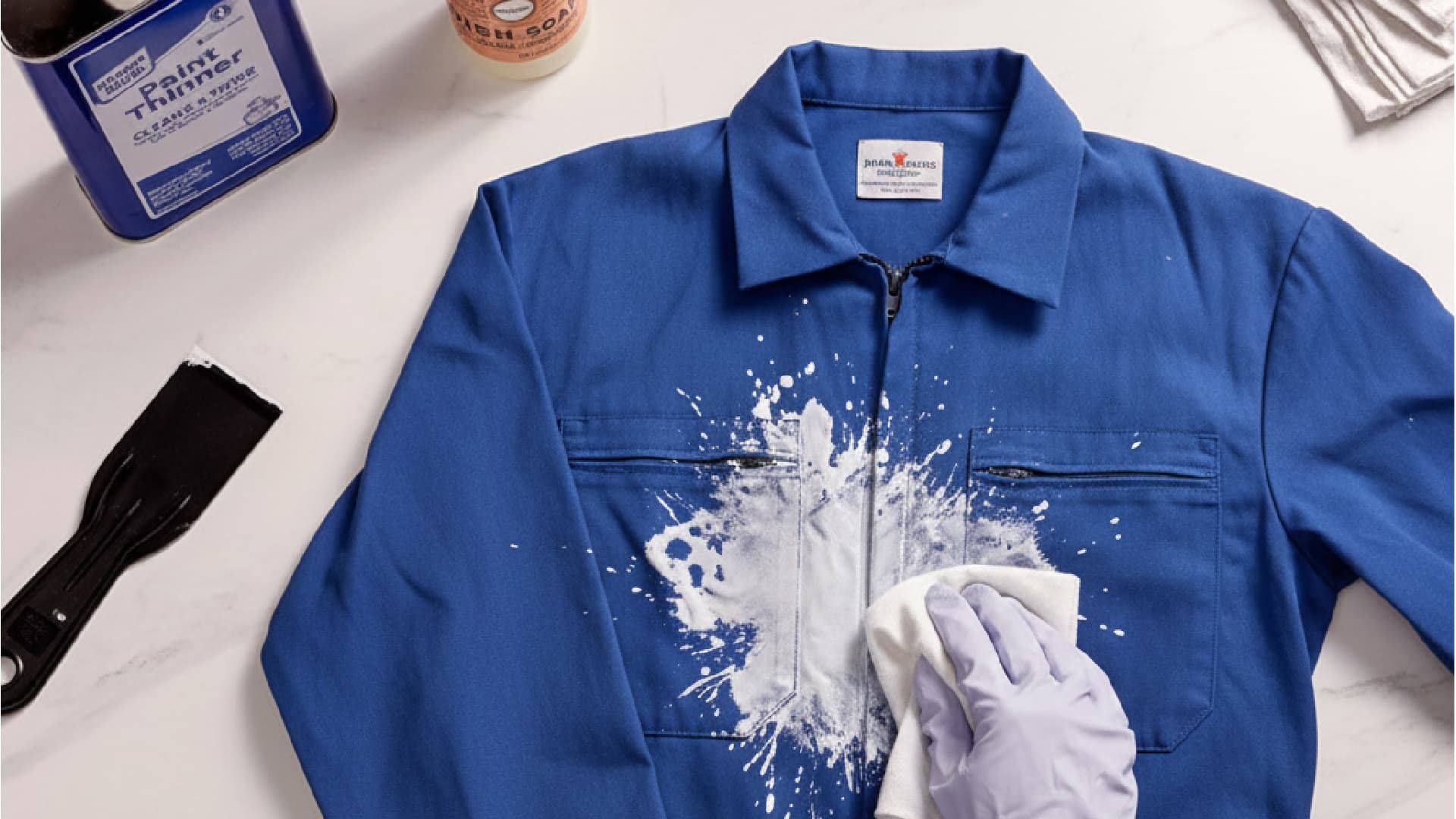Comment enlever de la peinture sèche sur un bleu de travail